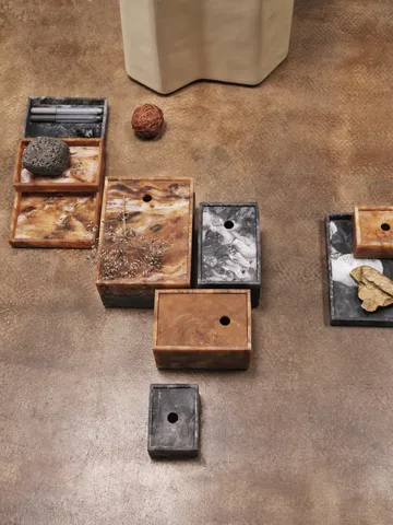 Mist förvaringsbox 10x15 cm - Charcoal - Ferm Living