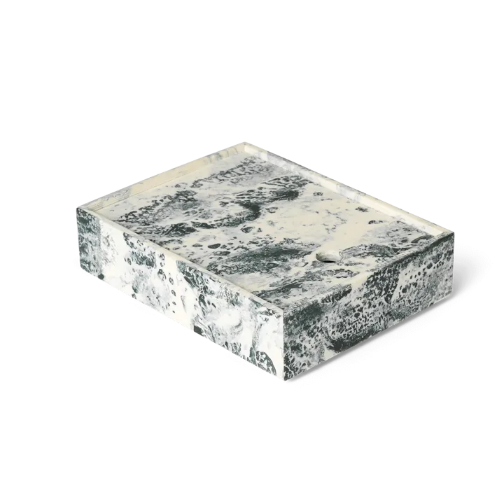 Mist förvaringsbox 15x20 cm - Emerald-off white - Ferm Living