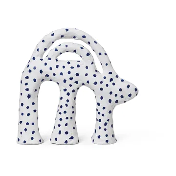 Mumbo skulptur 14,5x18,5 cm - White-blue - Ferm Living