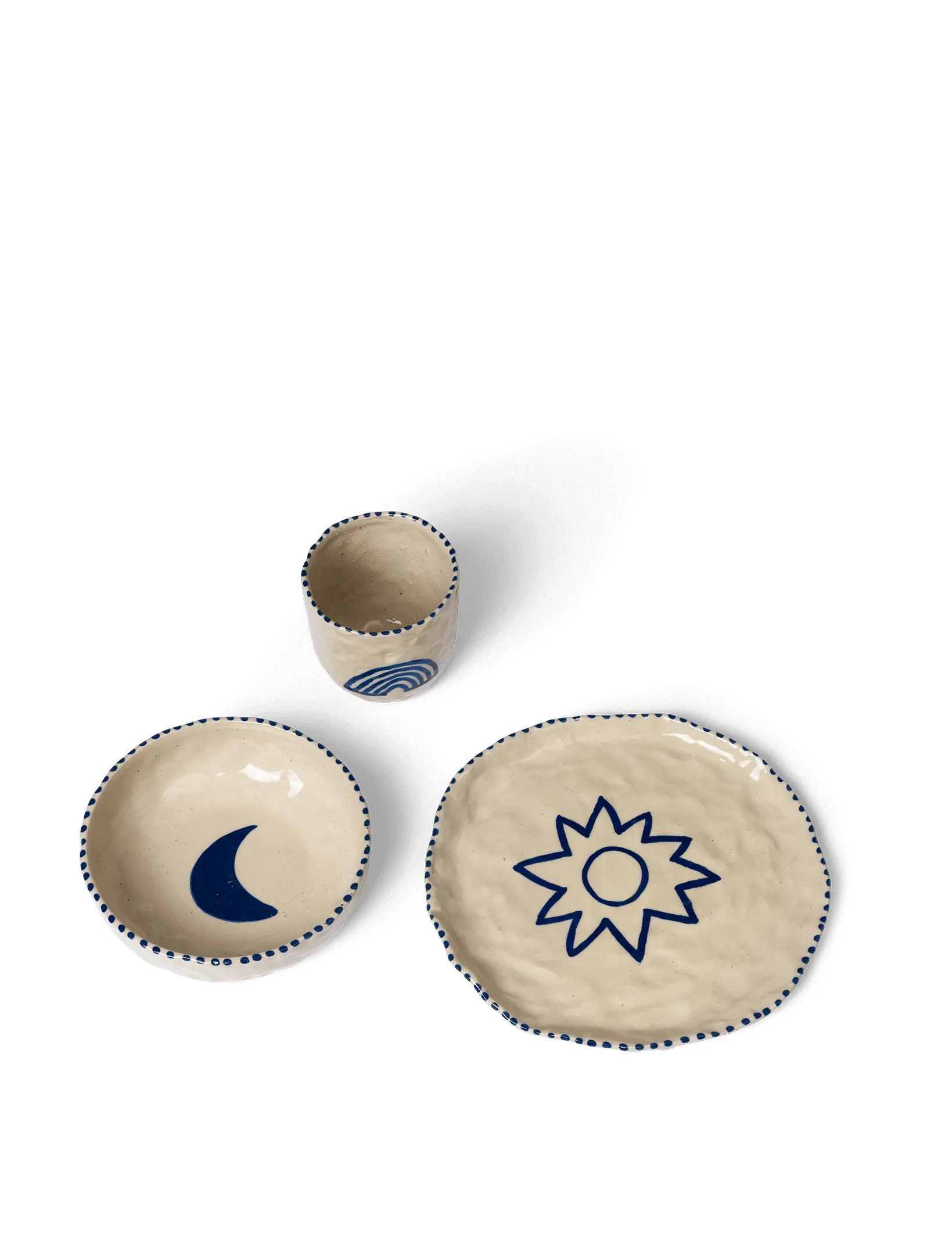 Naive barnservis 3 delar, Deep blue Ferm Living