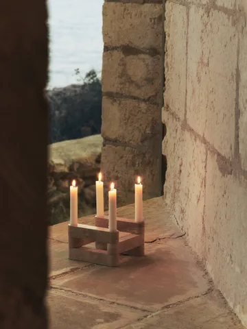 Newel modul ljusstake 6 delar - Travertine - Ferm Living