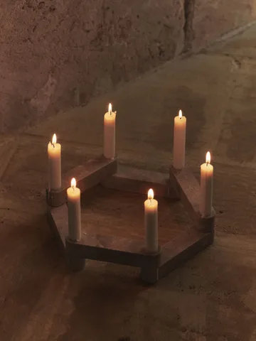 Newel modul ljusstake 6 delar - Travertine - Ferm Living