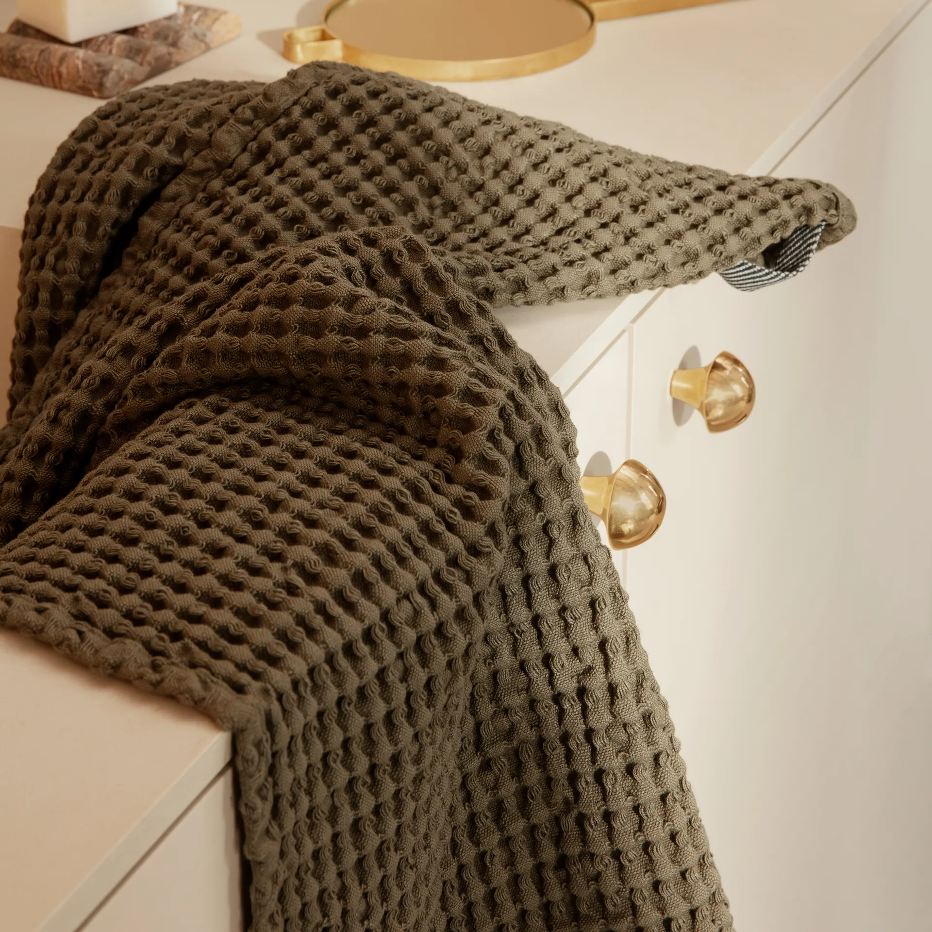 Organic badhandduk 70x140 cm, Olive Ferm Living