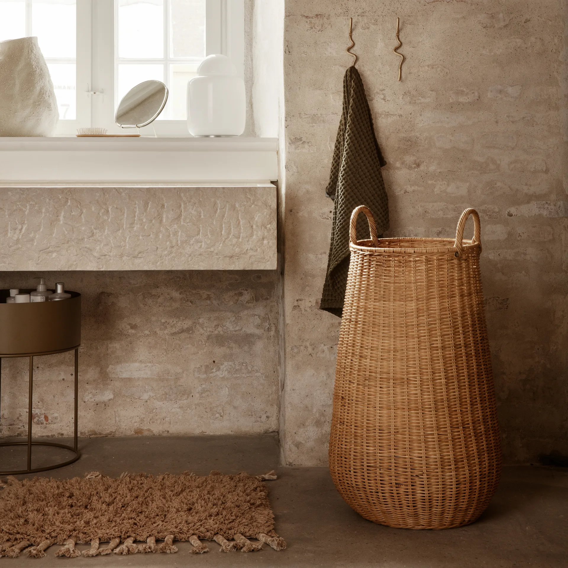 Organic handduk 50x100 cm, Olive Ferm Living