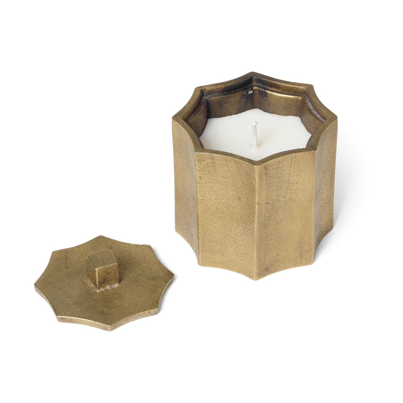 Otte doftljus 23 h, Brass finish Ferm Living
