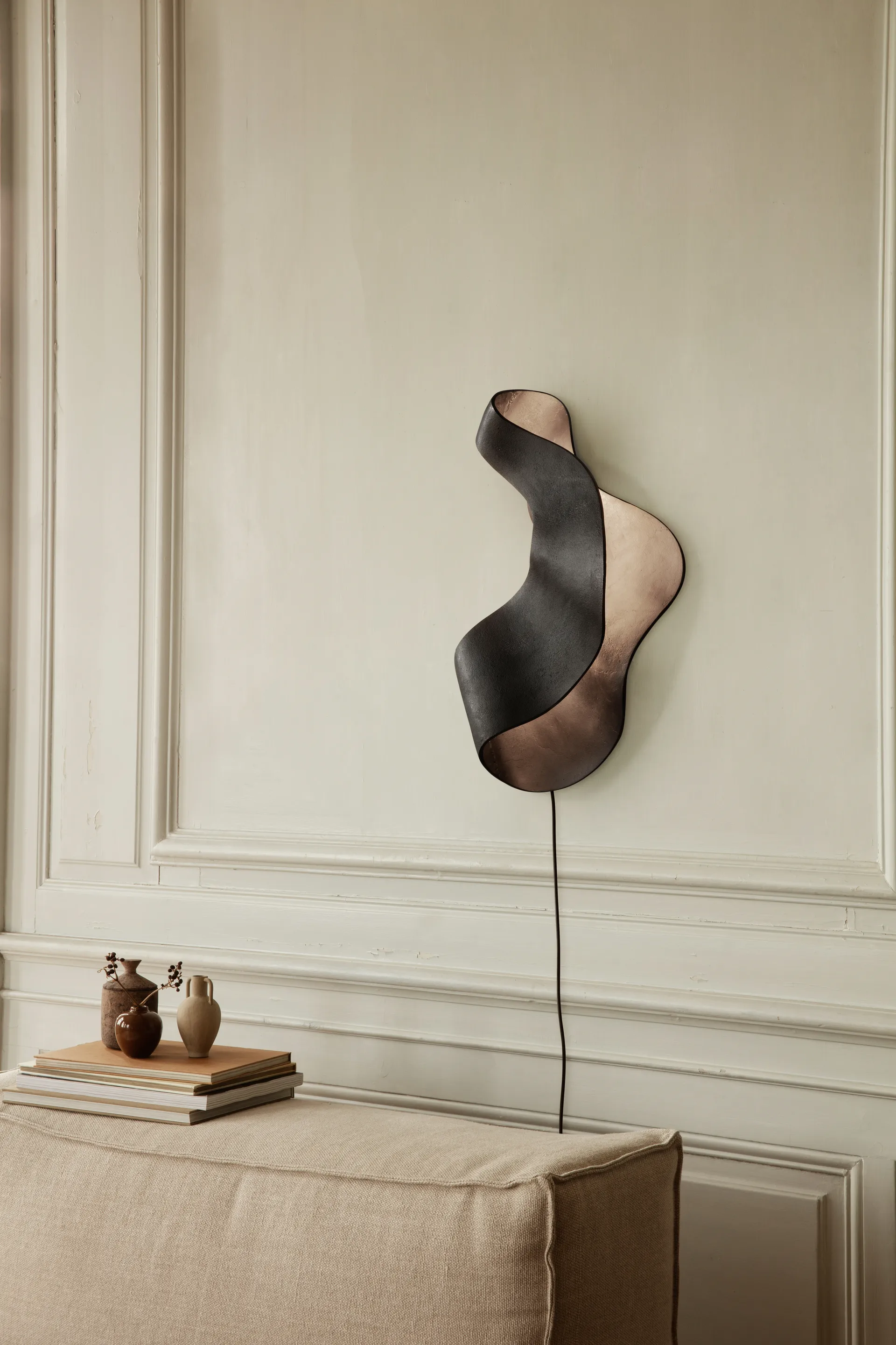 Oyster vägglampa, Black Ferm Living
