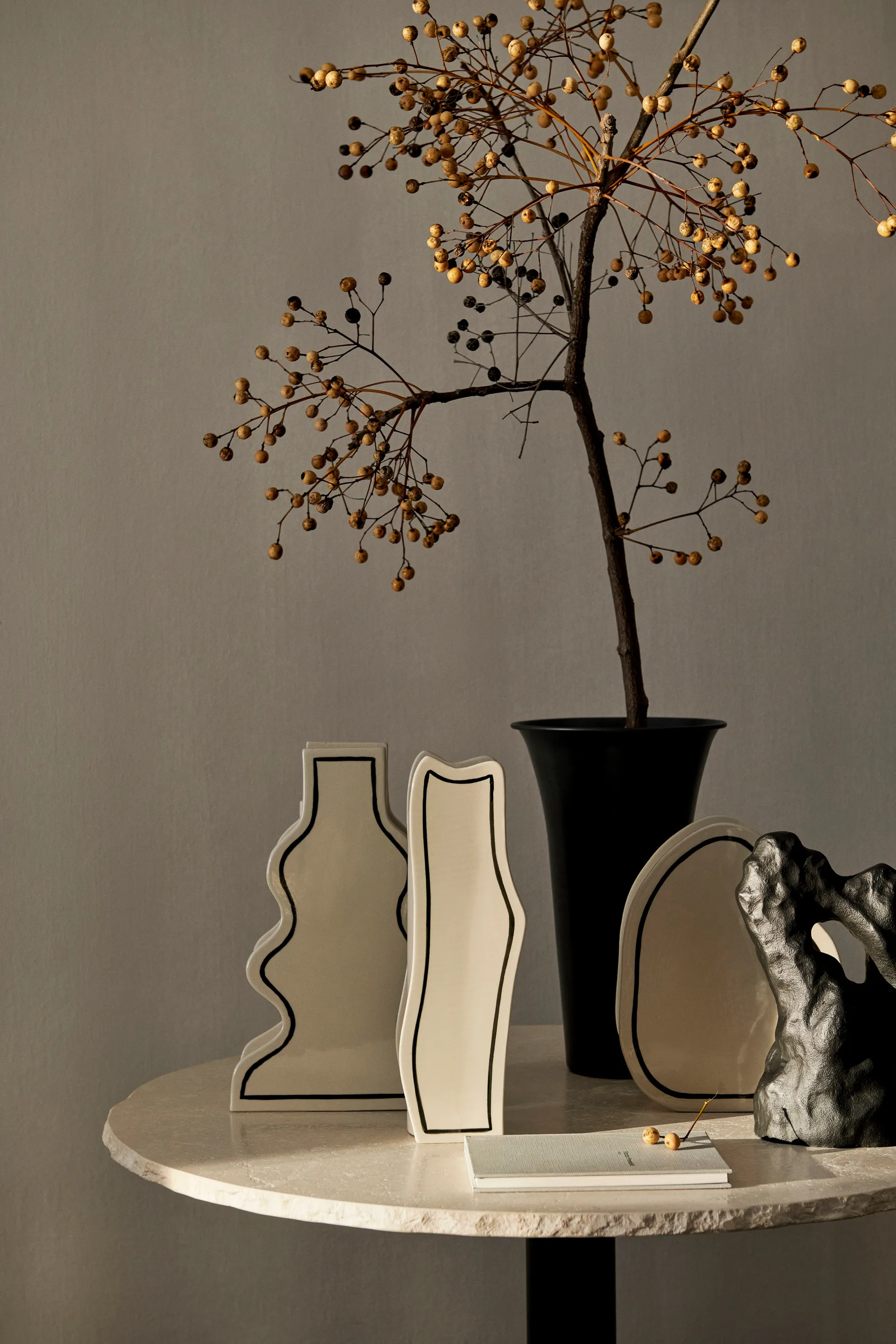 Paste vas curvy 36 cm, Off-white Ferm Living