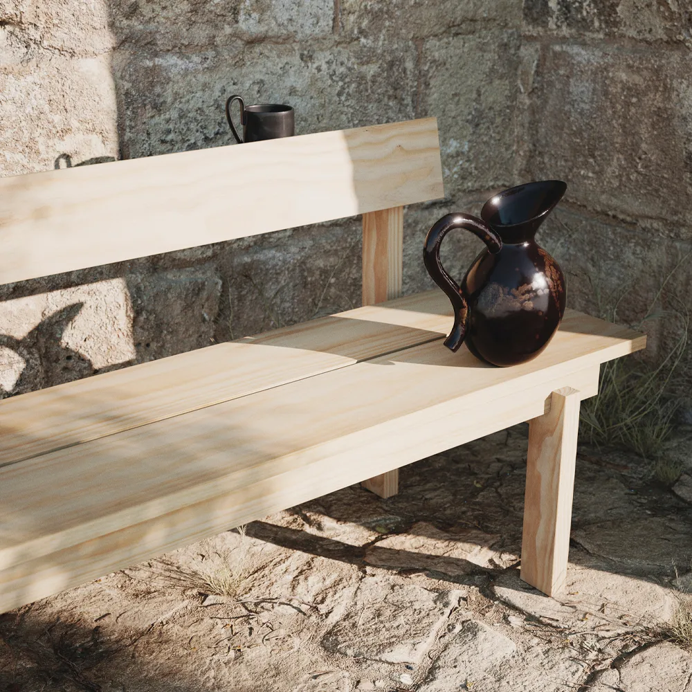 Peka bänk, pine natural Ferm Living