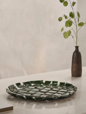 Plait fat Ø30 cm - Emerald green - Ferm Living