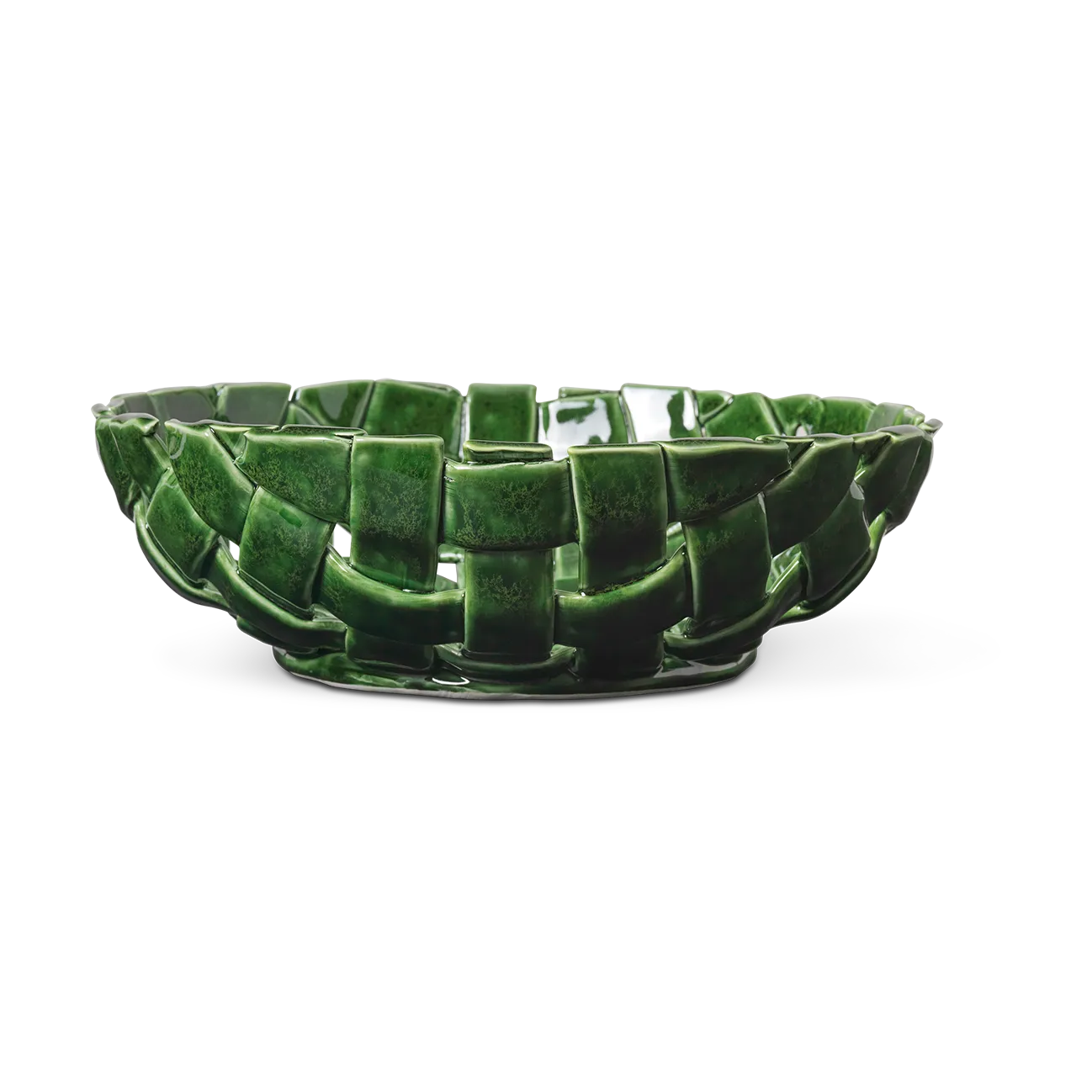 Plait skål Ø30 cm, Emerald green Ferm Living