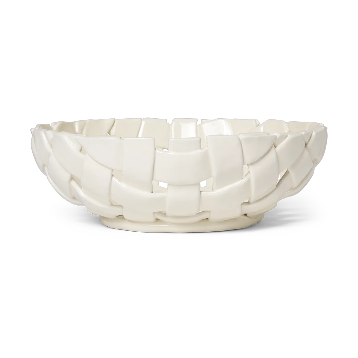 Plait skål Ø30 cm, Off white Ferm Living