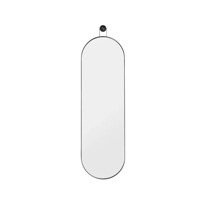 Poise oval spegel - svart - Ferm Living