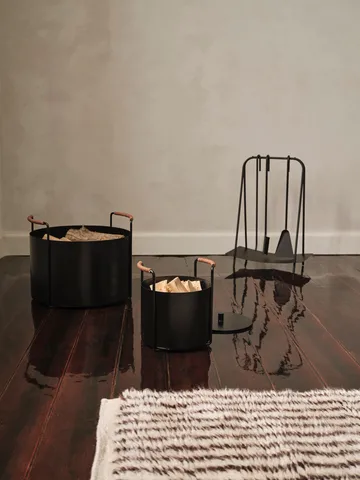 Port tändveds- och askhink - Black - Ferm Living