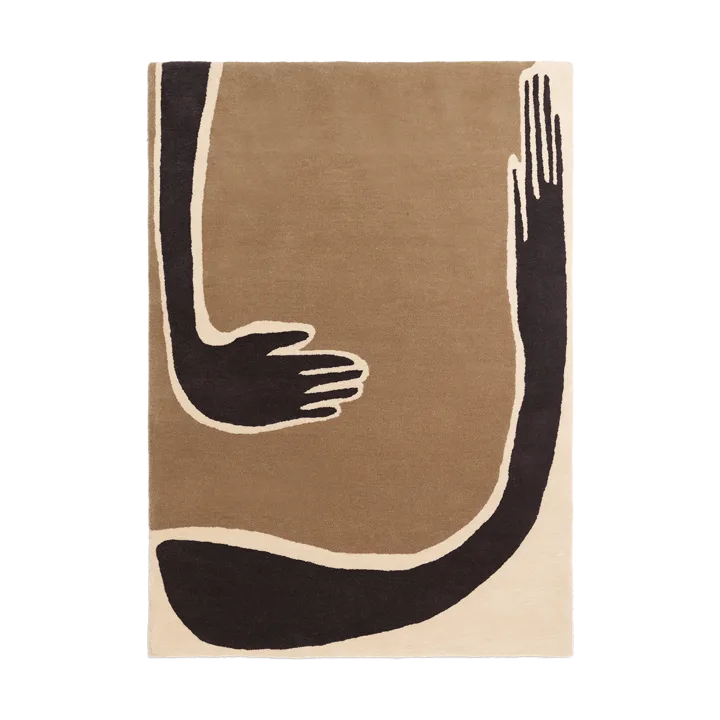 Pose matta - Coffee-off white, 140x200 cm - Ferm Living