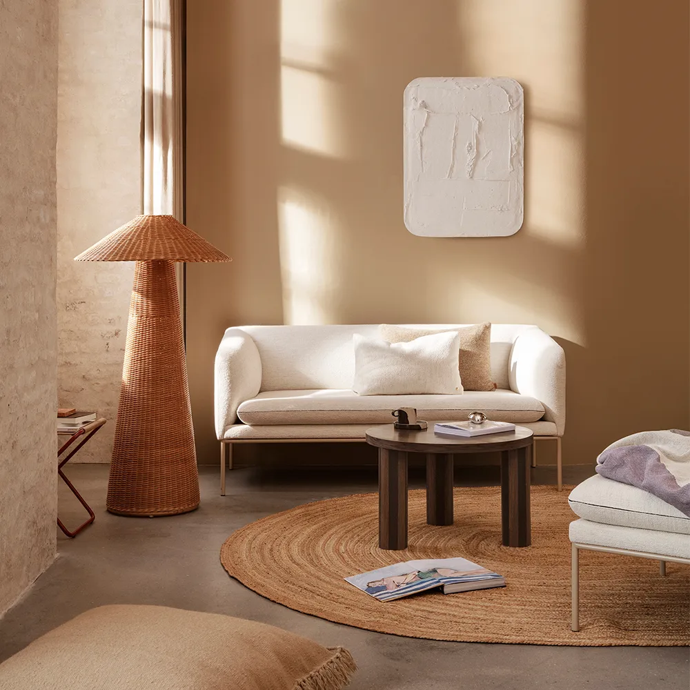 Post Soffbord, oak smoked, large, lines Ferm Living