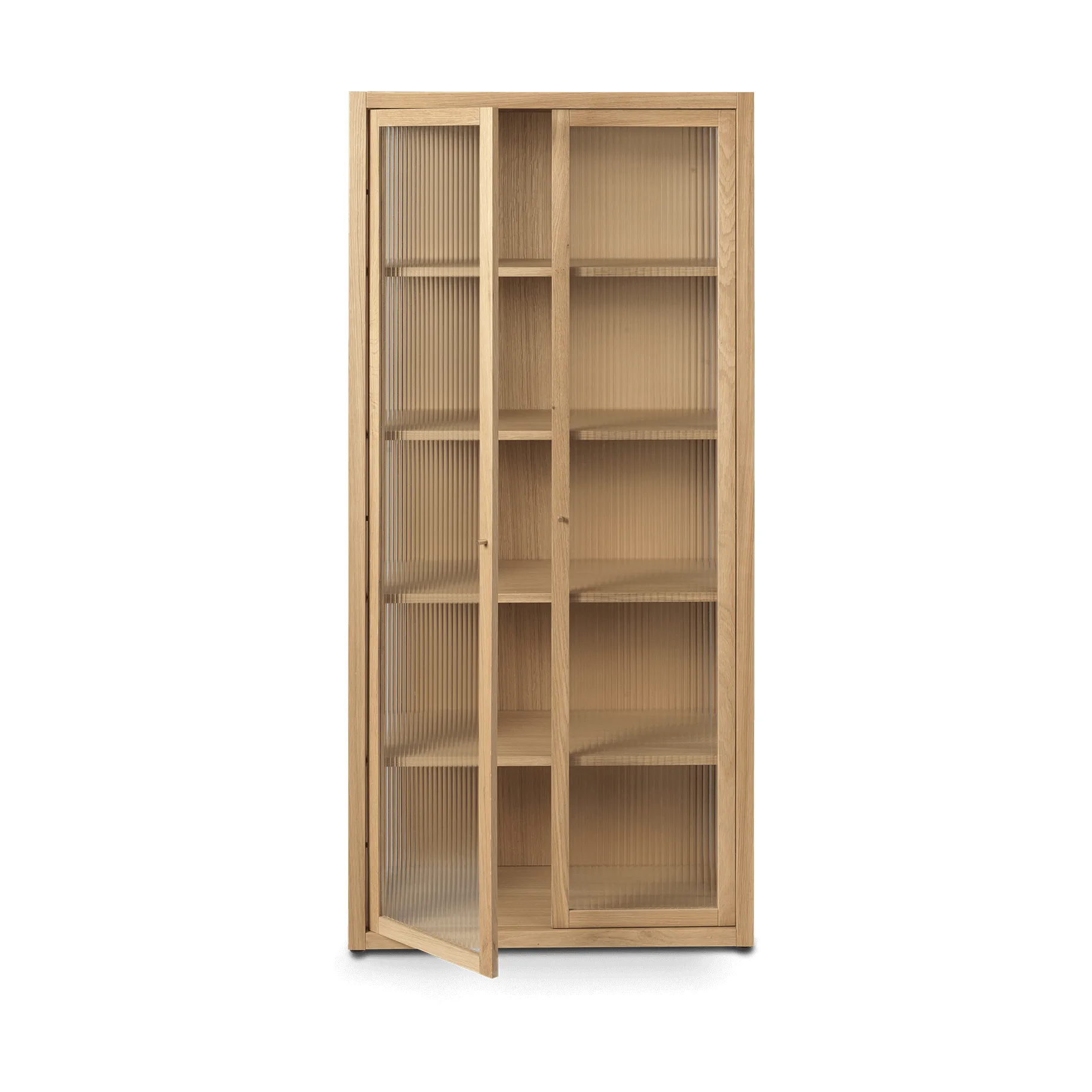 Reed vitrinskåp 70x155 cm, Natural oak Ferm Living