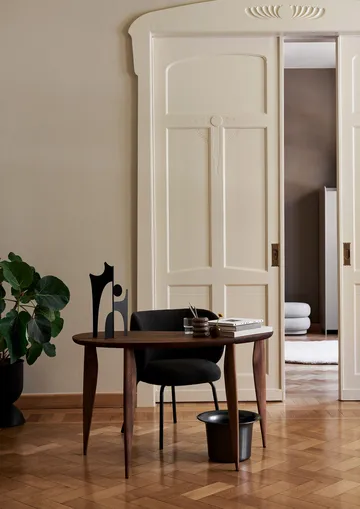 Rico dining chair hallingdal - Dark grey brown-cashmere - Ferm Living