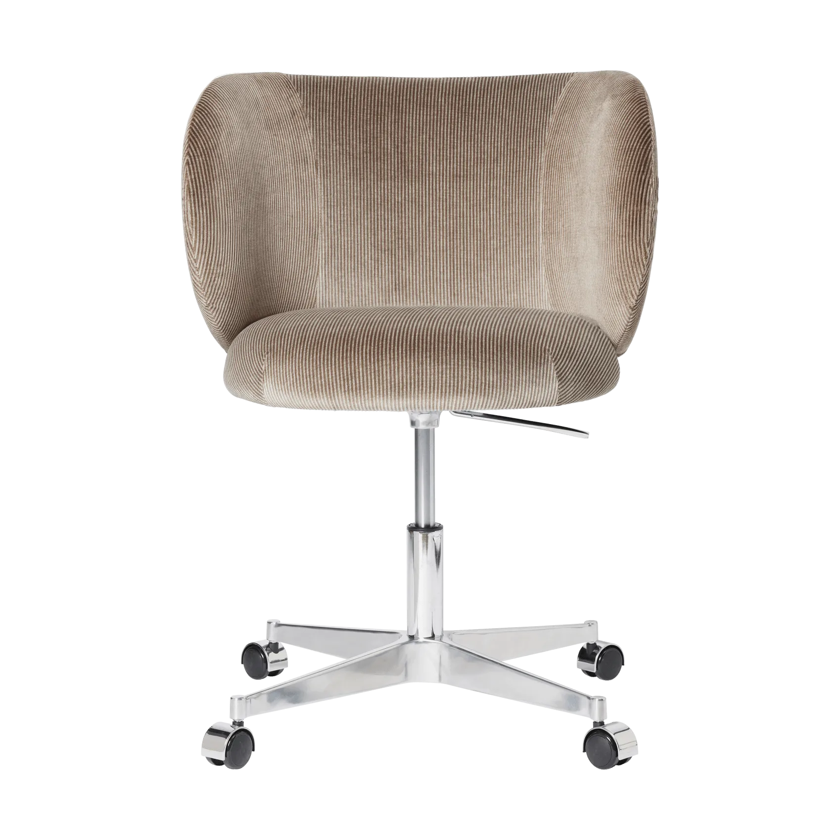 Rico dining chair på hjul Devoré Velvet, Flint Grey Ferm Living