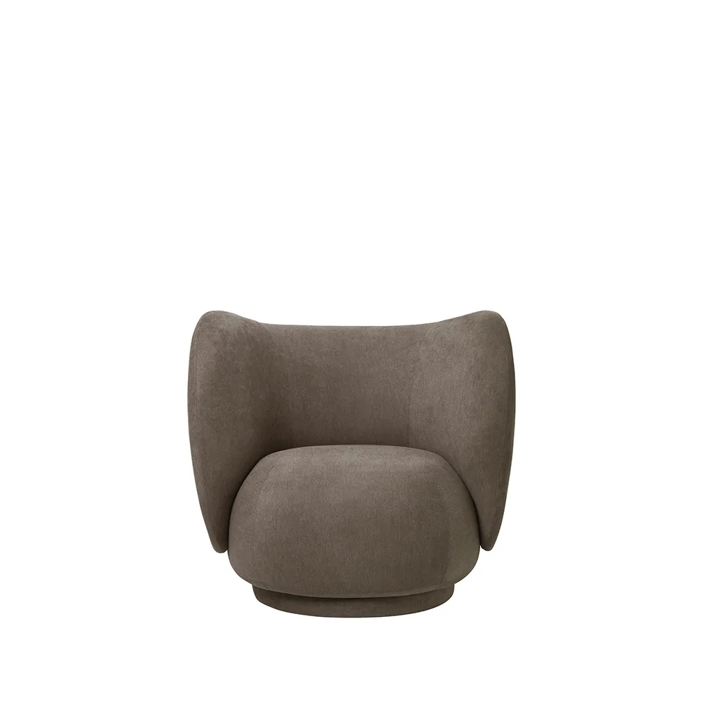 Rico lounge chair fåtölj, brown, brushed Ferm Living
