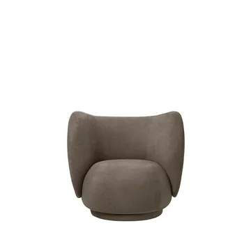 Rico lounge chair fåtölj - brown, brushed - Ferm Living