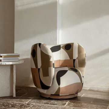 Rico lounge chair fåtölj - brown, brushed - Ferm Living