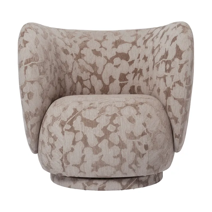 Rico lounge chair fåtölj swivel - Cilla-Taupe - Ferm Living
