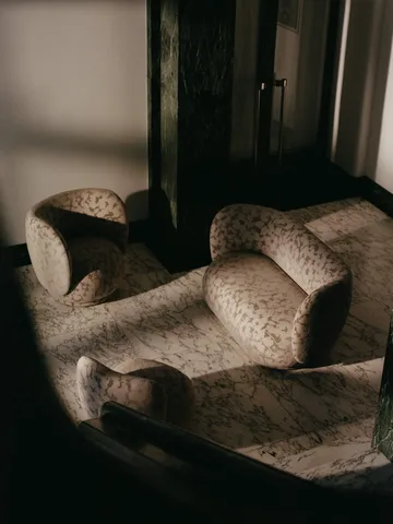 Rico lounge chair fåtölj swivel - Cilla-Taupe - Ferm Living