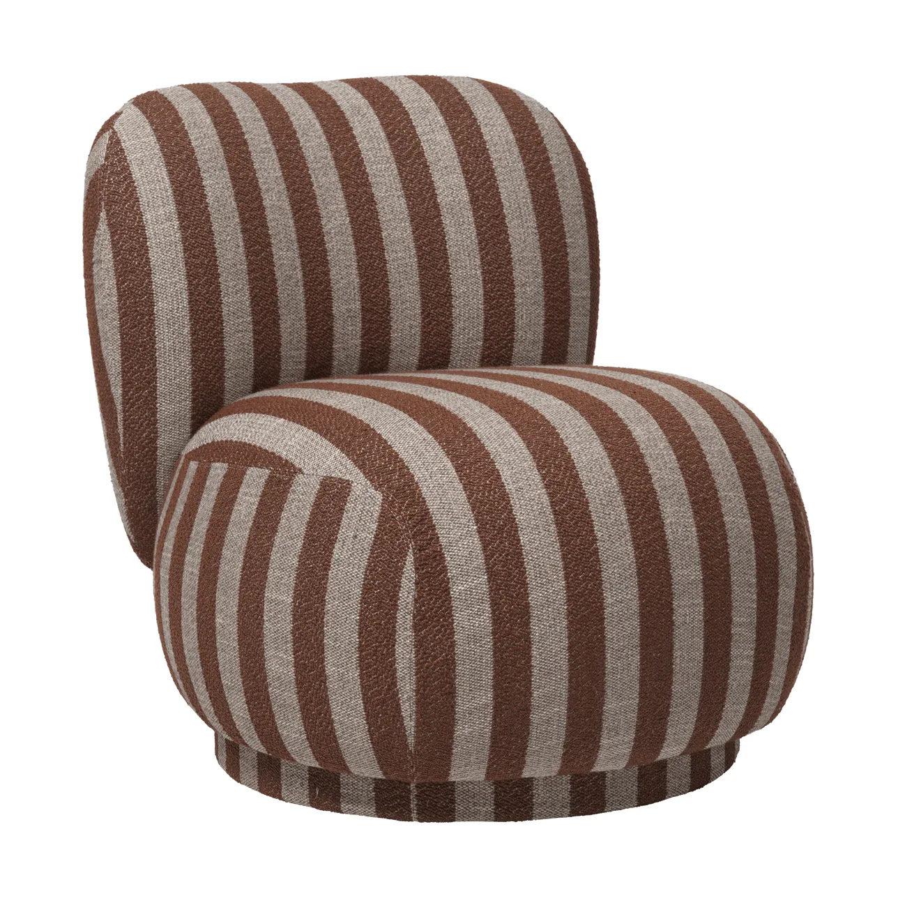 Rico lounge chair piccolo fåtölj, Louisiana, Sand-chocolate Ferm Living