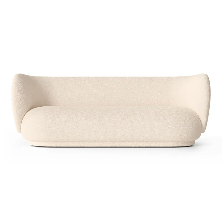 Rico soffa bouclé 3-sits - Wool bouclé offwhite - Ferm Living