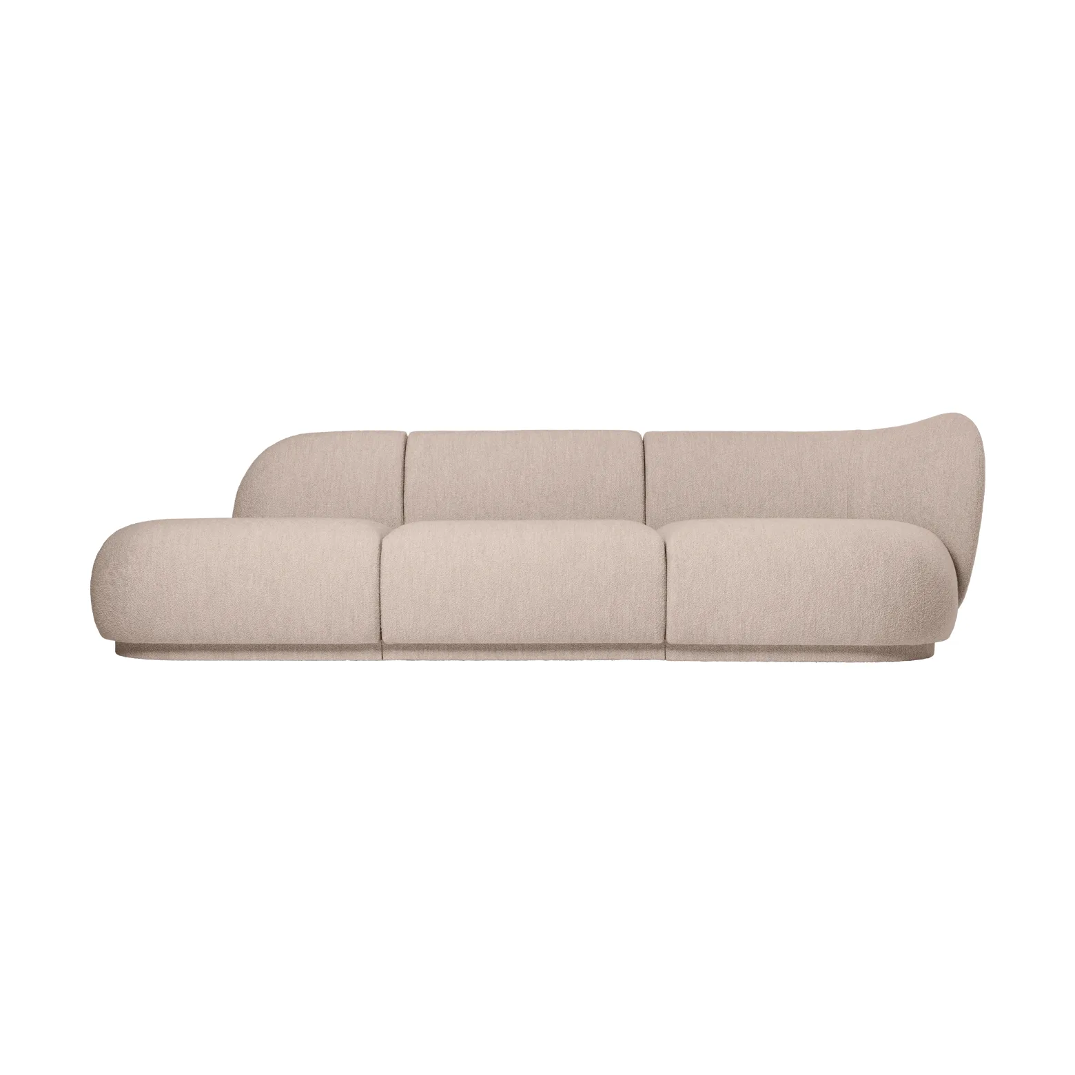 Rico soffmodul armrest R Soft Bouclé, Natural Ferm Living
