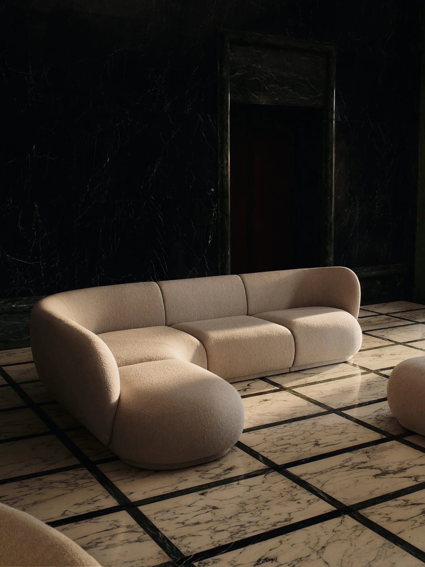 Rico soffmodul center Soft Bouclé, Natural Ferm Living