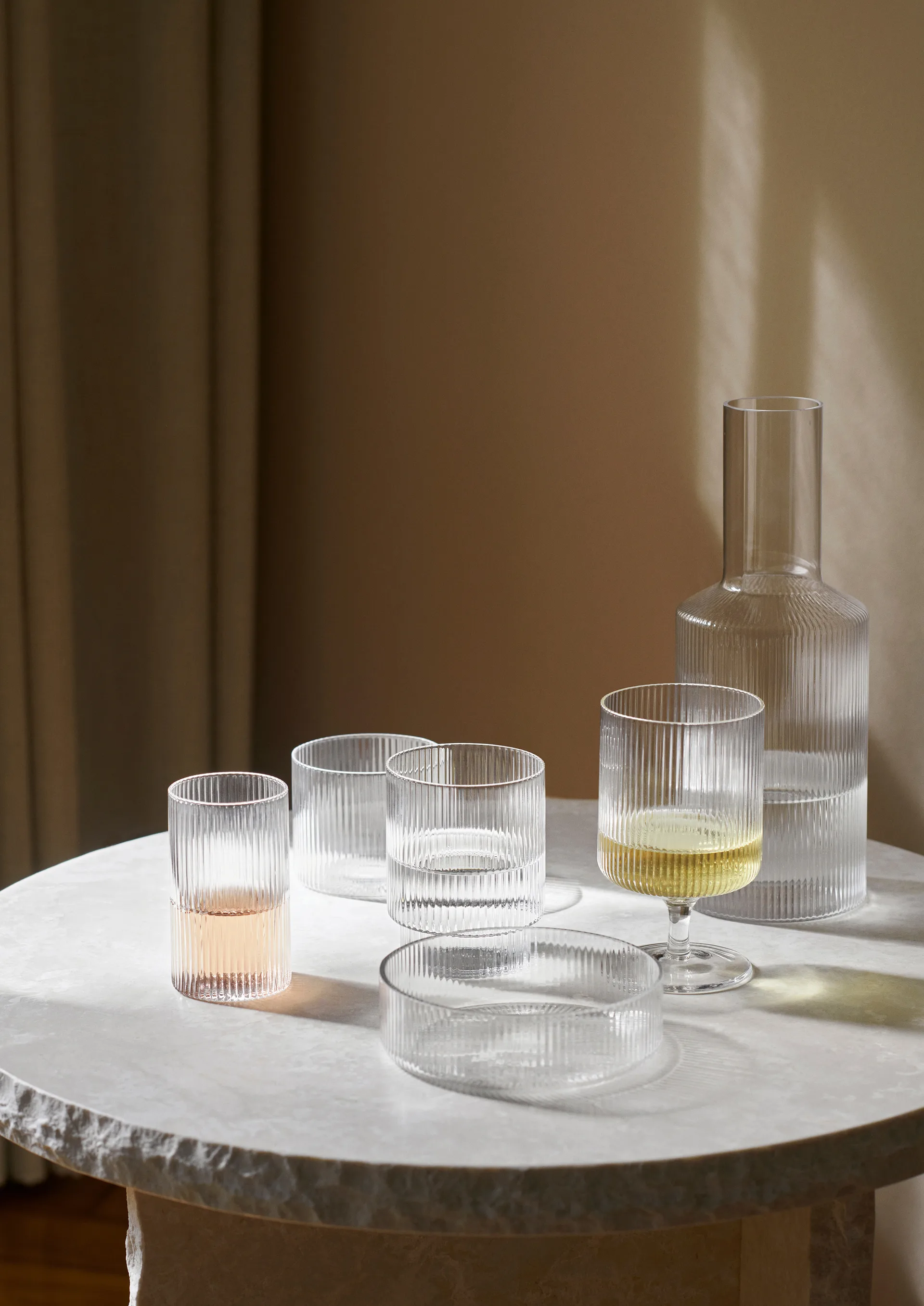 Ripple frukostskål 4-pack, clear Ferm Living