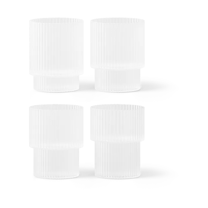Ripple glas 4-pack - Frosted - Ferm Living
