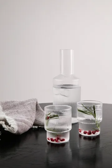 Ripple glas 4-pack - klar - Ferm Living