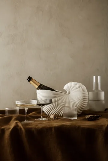 Ripple glas lågt 4-pack - Clear - Ferm Living