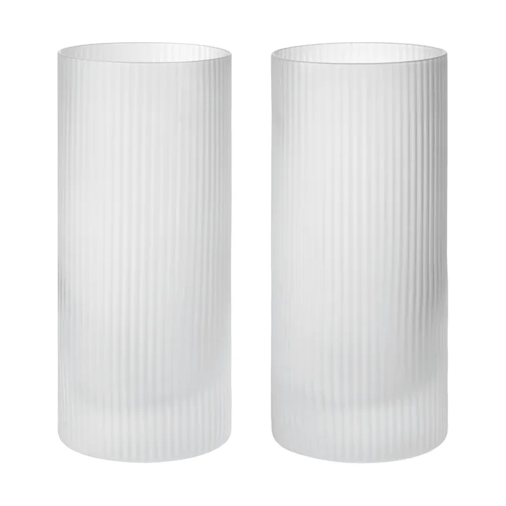 Ripple Highball glas 48 cl 2-pack - Clear - Ferm Living