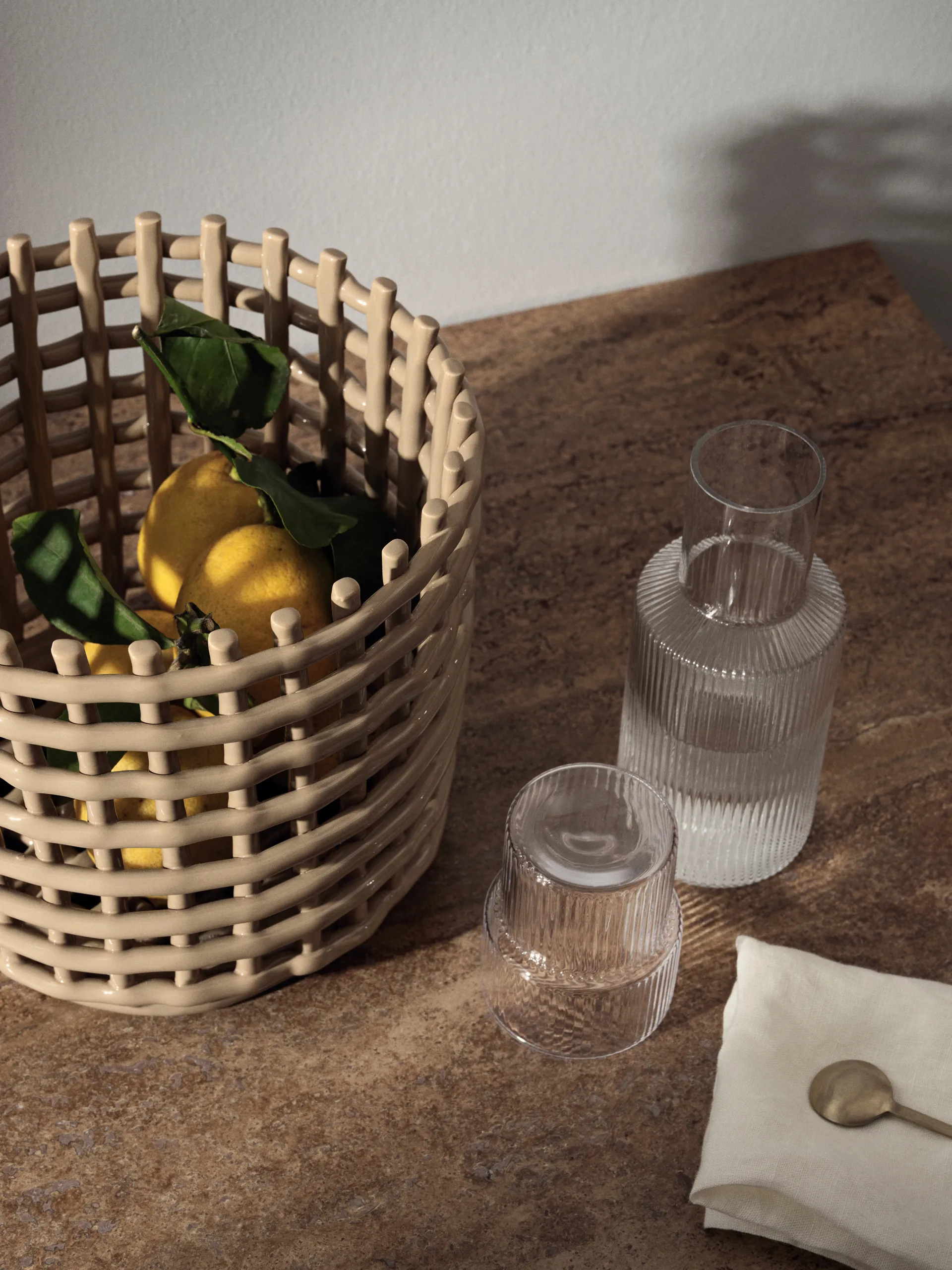 Ripple karaff och glasset 17 delar - Klar Ferm Living