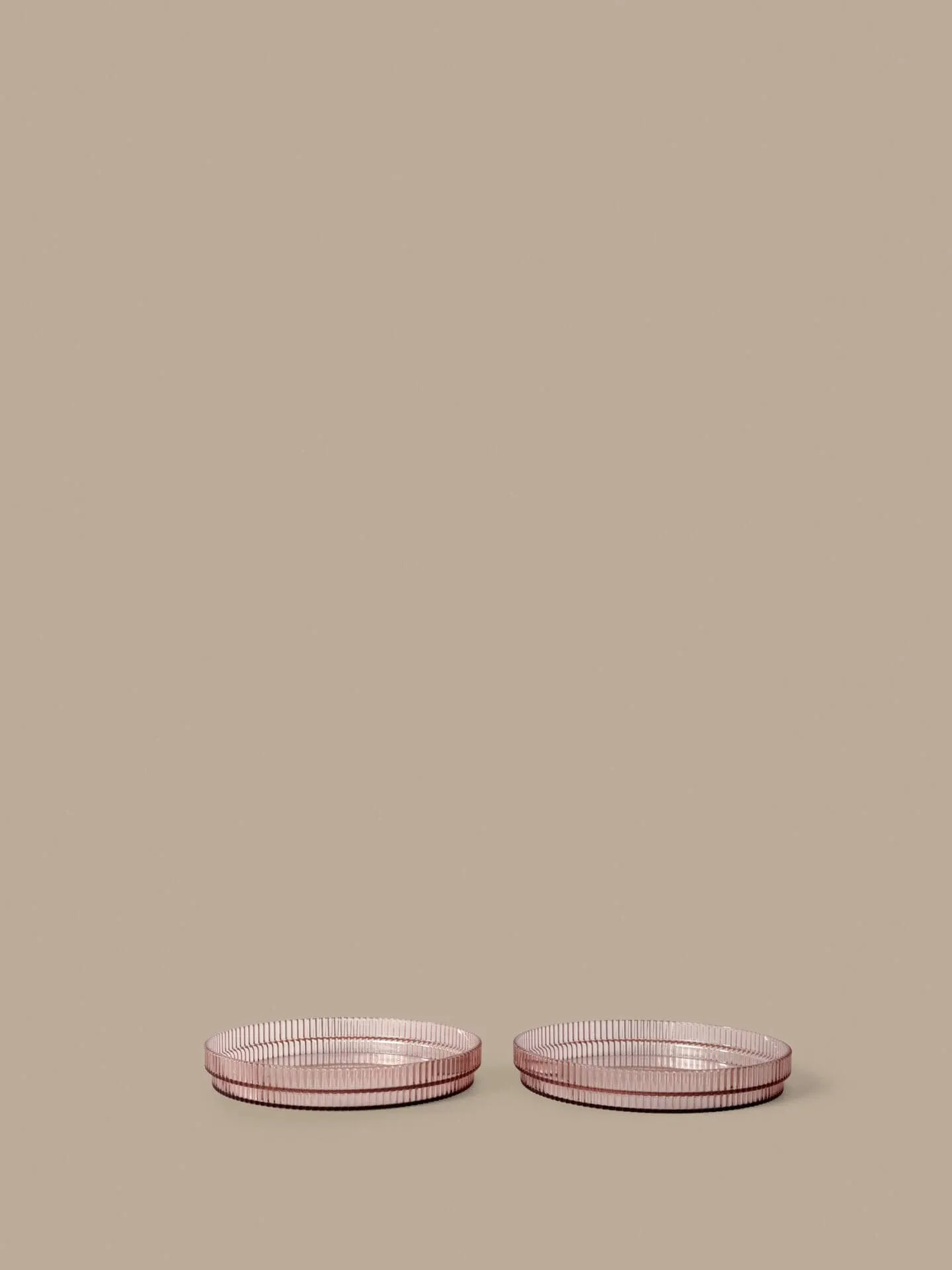 Ripple kids tallrik, Blush, 2-pack Ferm Living