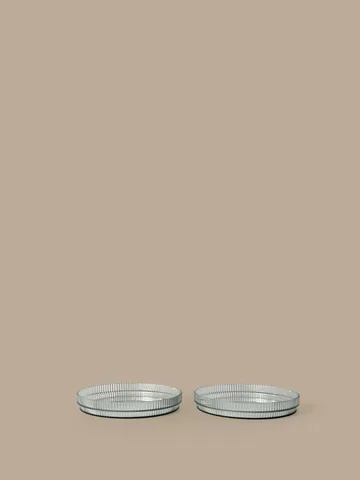Ripple kids tallrik - Tea green, 2-pack - Ferm Living