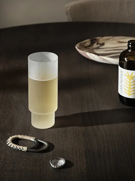 Ripple long drink glas 4-pack, Frosted Ferm Living