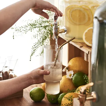 Ripple long drink glas 4-pack - klar - Ferm Living