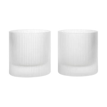 Ripple tumbler glas 25 cl 2-pack - Frosted - Ferm Living
