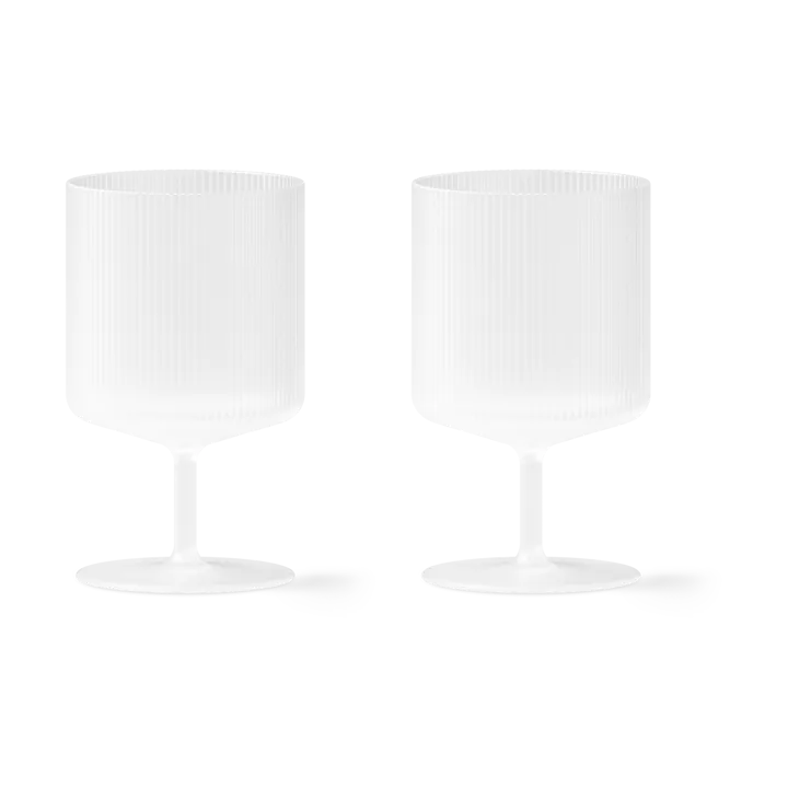 Ripple vinglas 2-pack - Frosted - Ferm Living