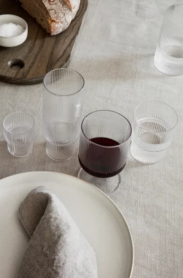 Ripple vinglas 2-pack - Klar - Ferm Living