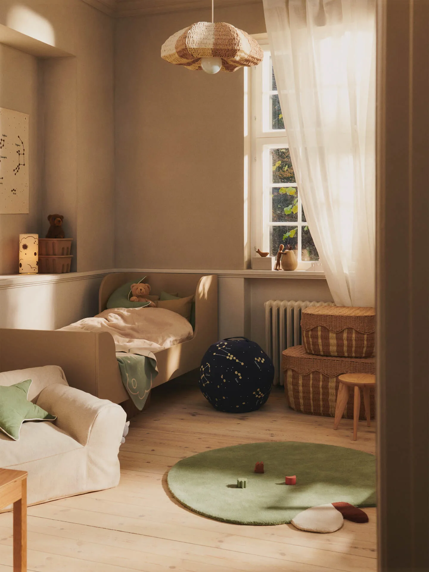 Rivan lampskärm, Natural-off-white Ferm Living