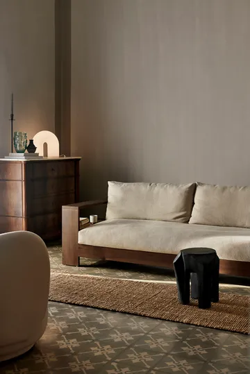 Root rund pall Ø30x40 cm - Black stained - Ferm Living