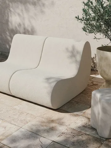 Rouli center module pure bouclé modulsoffa - Off-white - Ferm Living