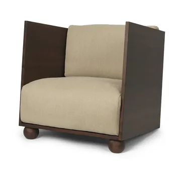 Rum loungefåtölj rich linen - Dark stained-natural - Ferm Living