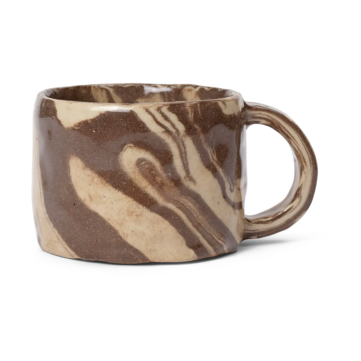 Ryu mugg låg 20 cl, Sand-brown Ferm Living
