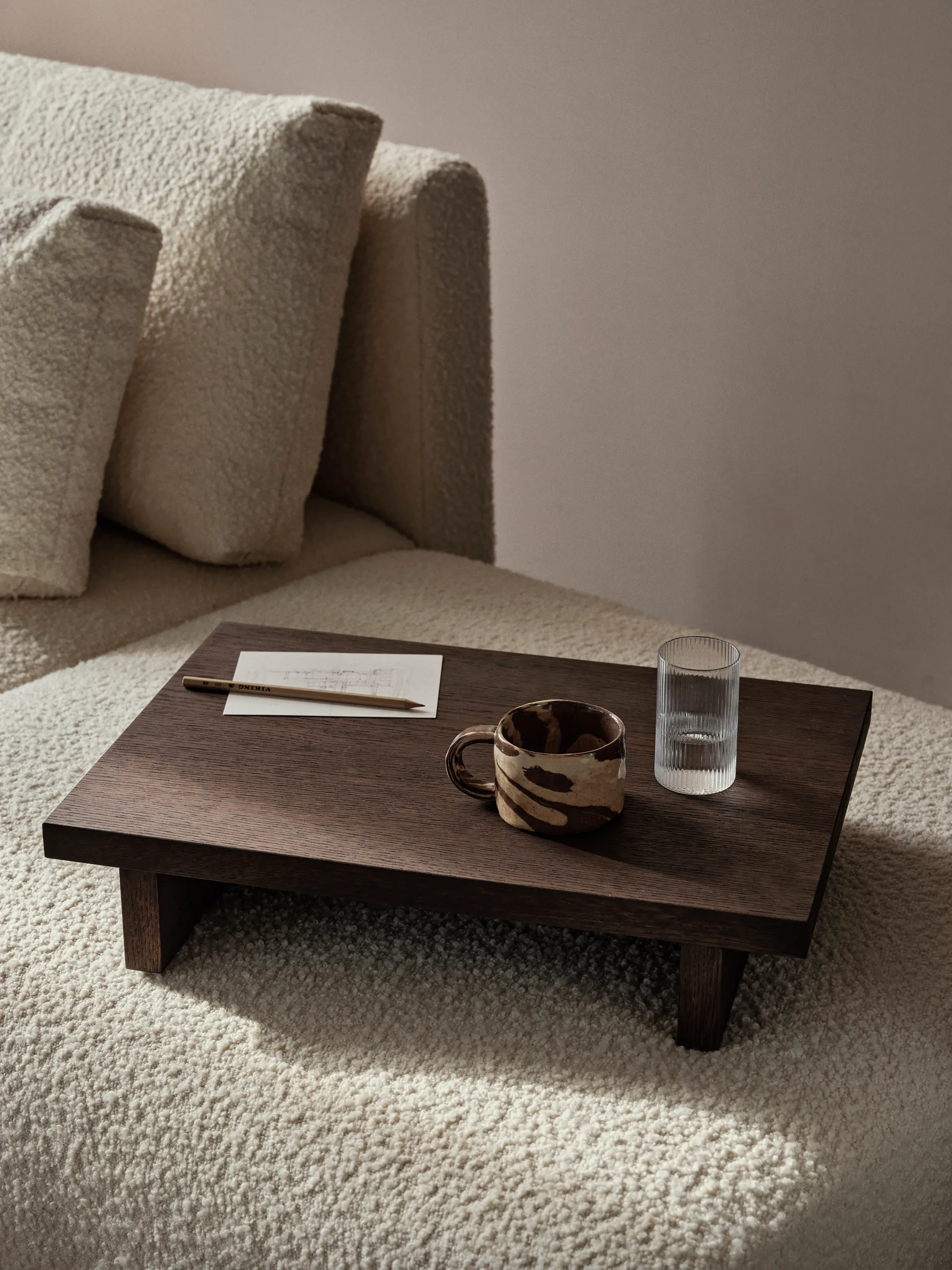 Ryu mugg låg 20 cl, Sand-brown Ferm Living